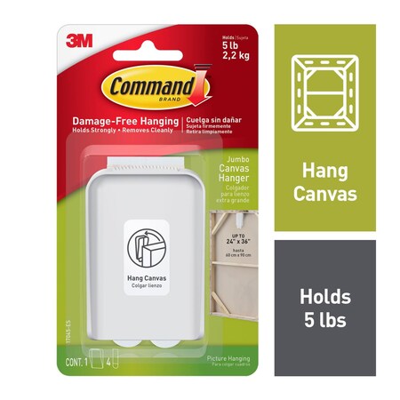 Command Jumbo Canvas Hanger 17045ES, 24, PK24 17045